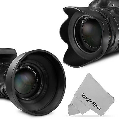 58mm Lens Hood For Canon 18-55mm (2 Pieces) Petal Flower & Rubber Collapsible