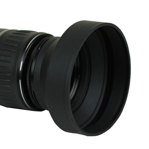 55mm Soft Rubber Collapsible Lens Hood For Nikon 18-55 Af-p Lens & More